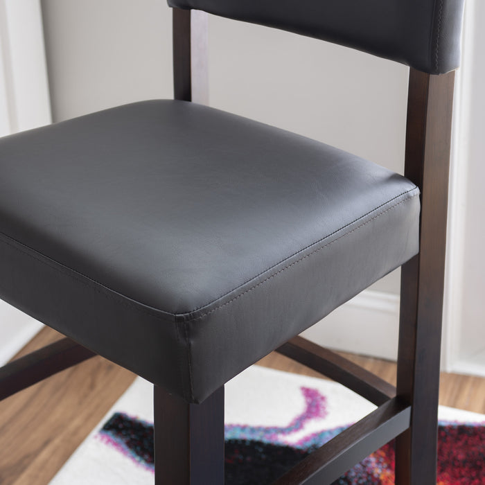 Tabouret bar Monaco en similicuir - espresso