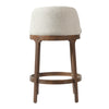 Amelia Ergonomic Rubberwood Counter Height Bar Stool Set of 2 with Upholstered Fabric,Walnut | Amelia – Lot de 2 tabourets de bar de hauteur comptoir ergonomiques en bois d’hevea avec revetement en tissu, finition noyer