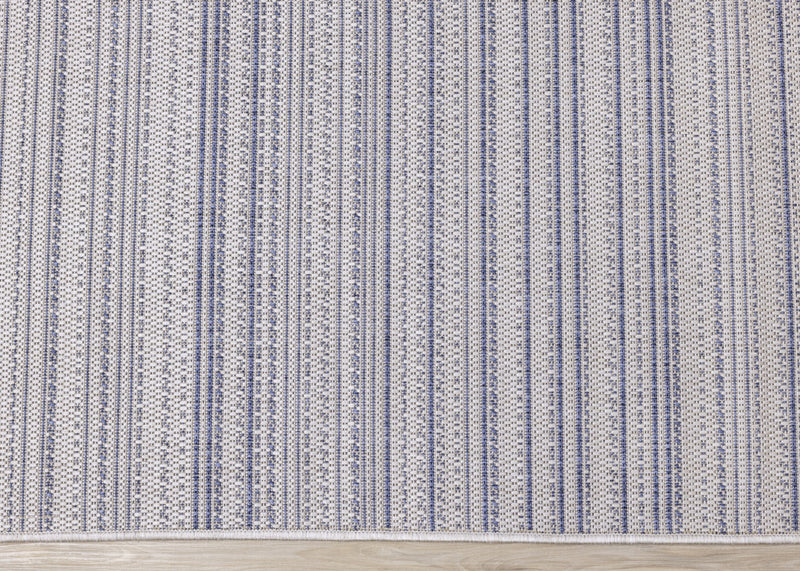 Carpette Cabana à rayures texturées pour l'extérieur - 5 pi 3 po x 7 pi 7 po