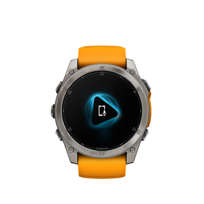  Titanium With Spark Orange/graphite Silicone Band