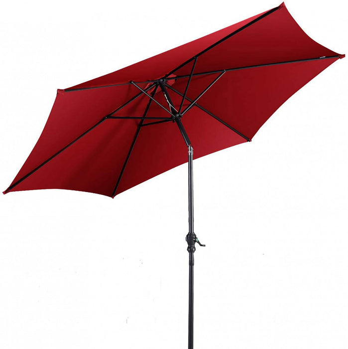 Costway Parasol de Patio 10ft exterieur avec pied de parasol rond robuste de 59 LBS