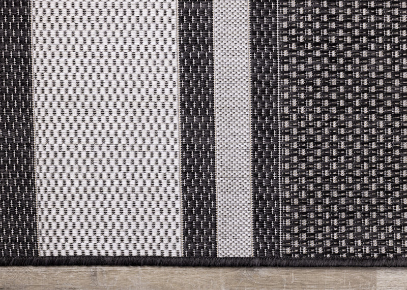 Carpette Jackson à rayures pour l’intérieur et l'extérieur - 5 pi 3 po x 7 pi 7 po