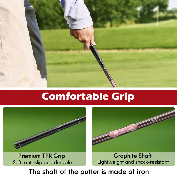 Costway 9 Pcs Femmes Complete Golf Club Set A Main Droite Avec 460cc Alliage Driver Fers Rose