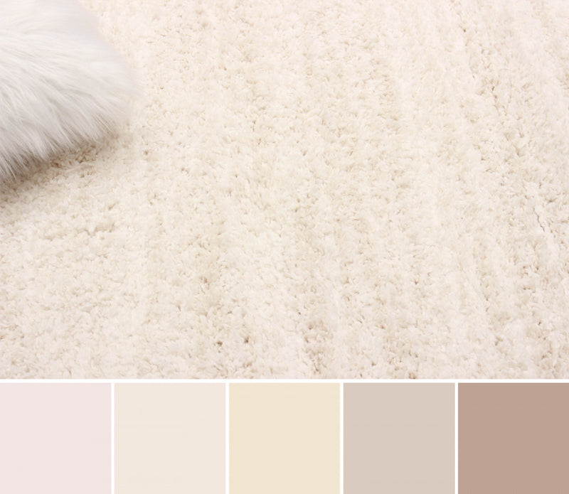 Carpette Yeti ivoire et beige - 5 pi 0 po x 8 pi 0 po  