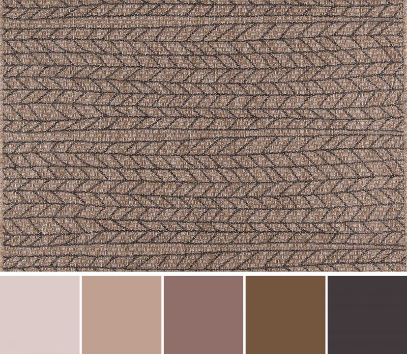 Tapis Contemporain Linden 7'10\" x 10'0\" en brun