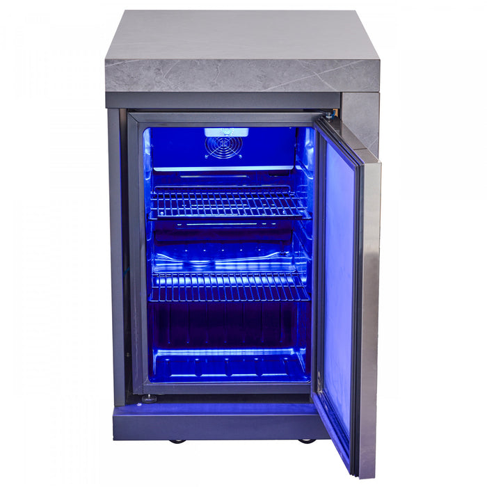 Cuisine d'exterieur Rimini de, 62 600 BTU, refrigerateur de 2,4 pi³, comptoirs gris – FODKT2544BLK