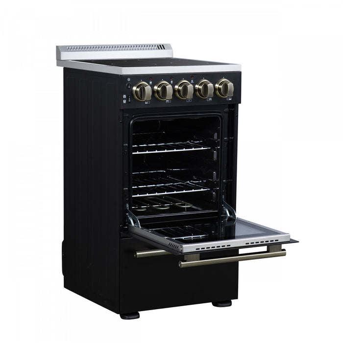 Cuisiniere electrique Pallermo de 20 po, noire, capacite totale de 2,05 pi³ - FFSEL6051-20BLK