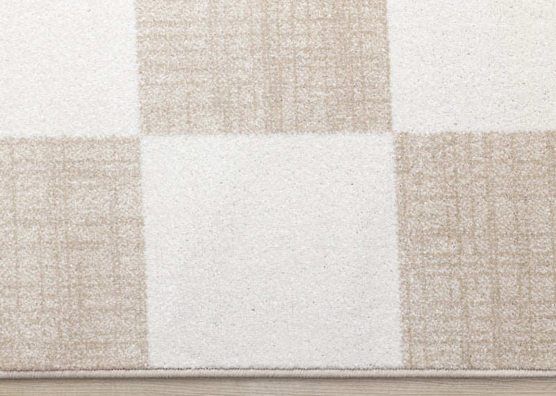 Carpette Covington à motif de damier moderne pour l’intérieur - 2 pi x 7 pi 7 po