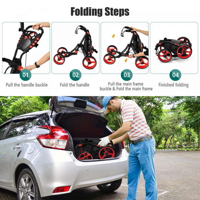 Chariot De Golf 4 Roues Goplus