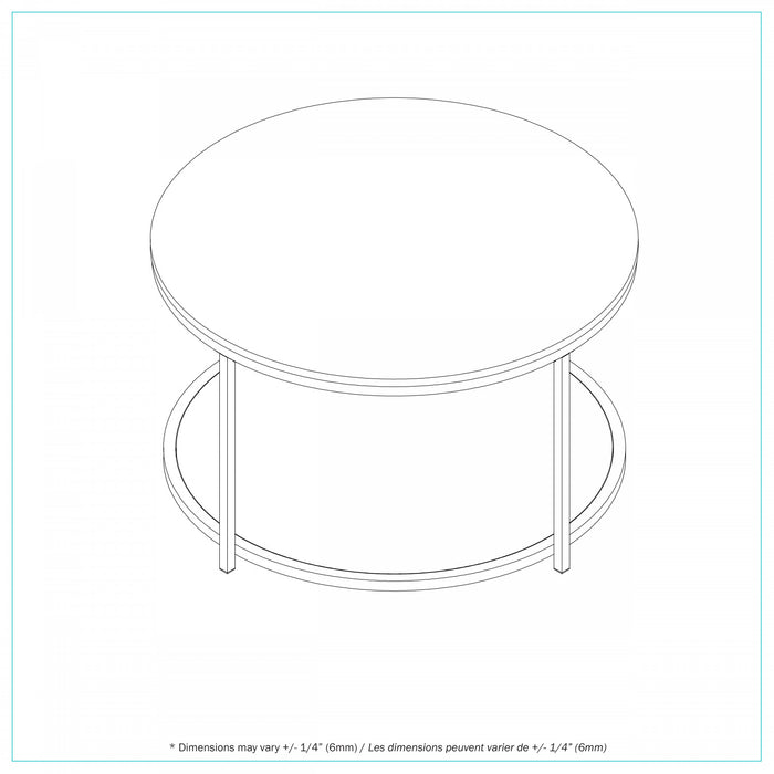 Sable Table Basse avec Double Surface en Marbre