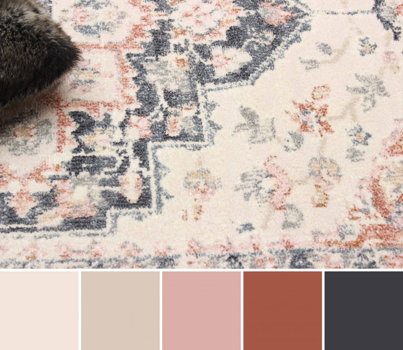 Carpette Heriza ivoire - 8 pi 0 po x 10 pi 0 po  