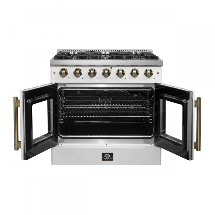 Cuisiniere a gaz blanche Galiano 36 pouces, 4,32 pi³ – FFSGS6444-36WHT