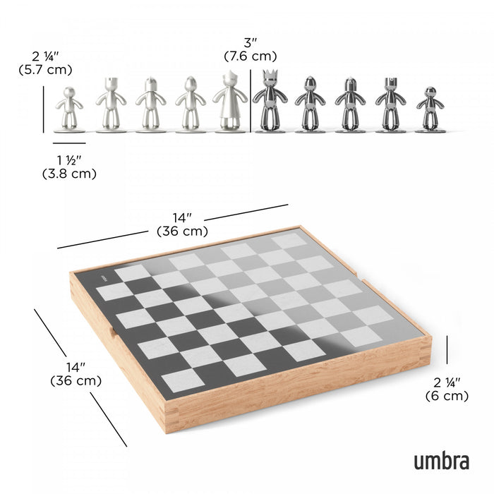 Échiquier Buddy de Umbra en métal