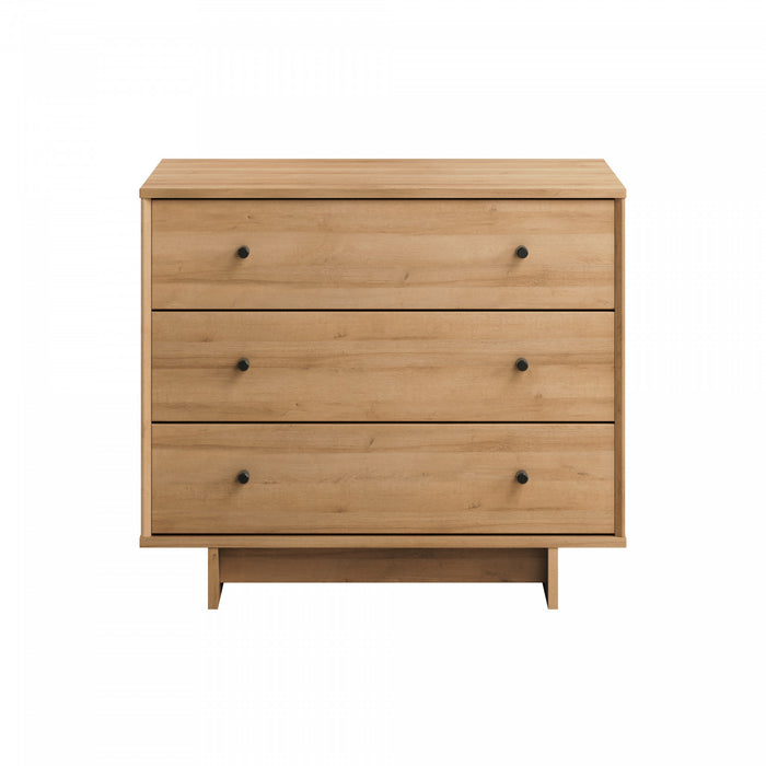 Finnley Table De Nuit A 3 Tiroirs – Chene Naturel