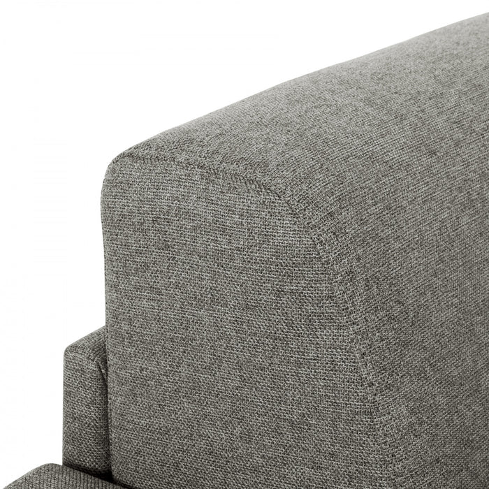 Brix 70 po. Canape-lit euro en tissu texture avec matelas mousse memoire - Pierre
