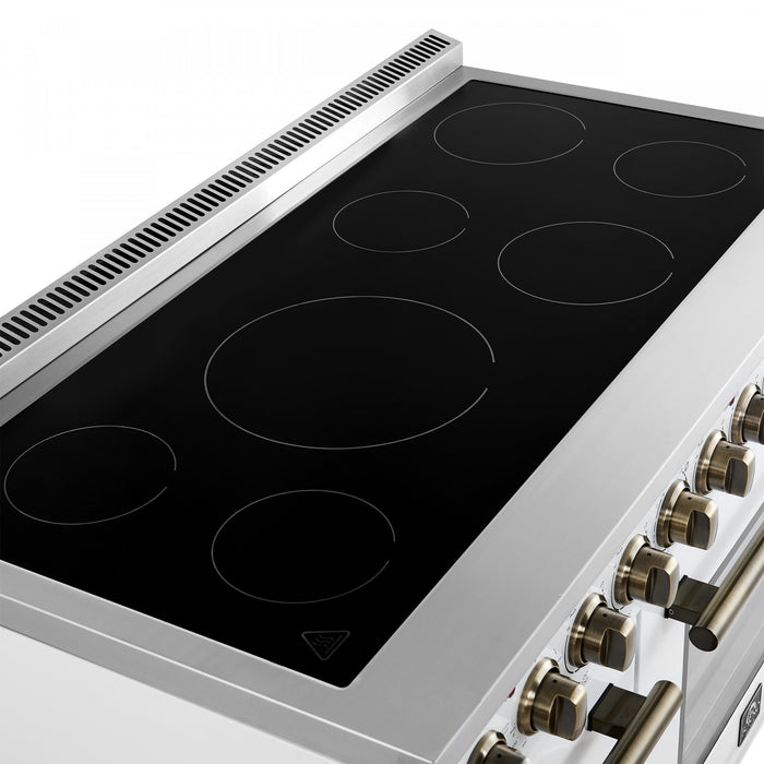 Cuisiniere electrique Paolo 48 pouces, blanche, 6,7 pi³ - FFSEL6011-48WHT