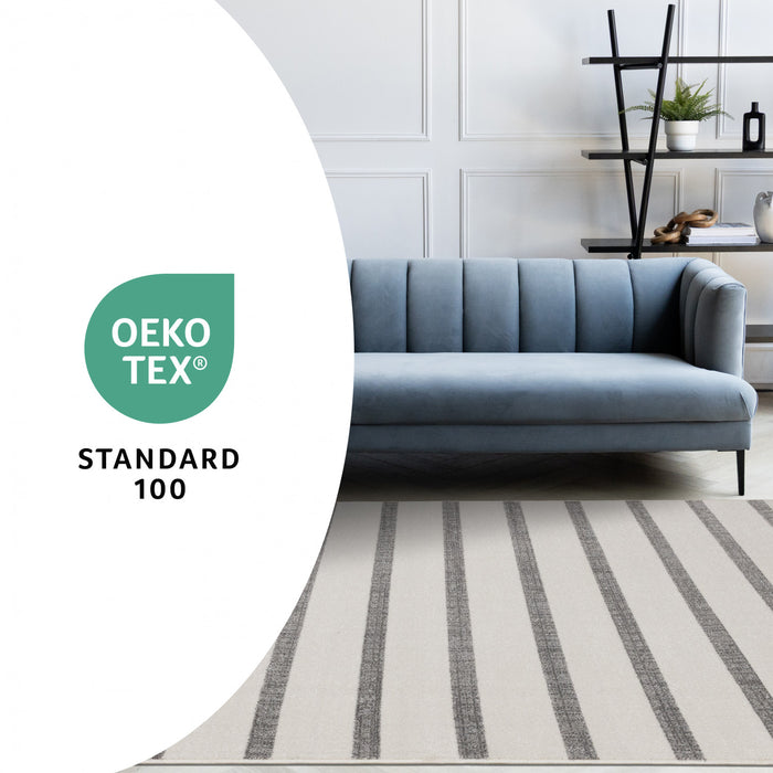 Tapis Covington Raye Gris Blanc, 7'10\" x 10'6\"