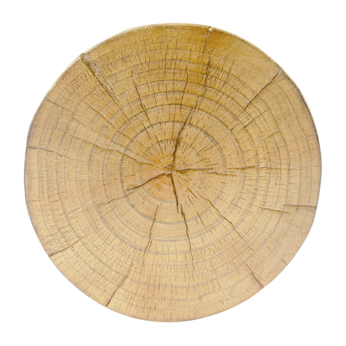 Table d'appoint style souche Brio 26,57 pouces MGO, table laterale interieure grain de bois unique, naturel