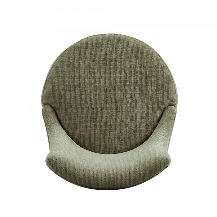 Tabouret de comptoir moderne Lucia en bois et chenille, vert feuille - Lot de 2