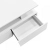 Lucas LED Coffee Table with Storage Drawers and Open Shelves,White | Lucas table basse LED – table basse avec tiroirs de rangement et etageres ouvertes, blanc