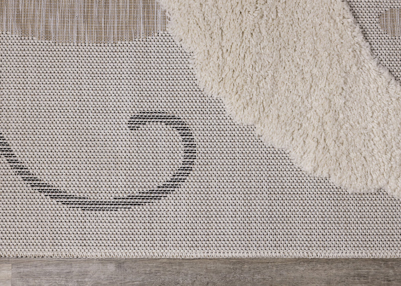 Carpette à motif lion texturé pour enfants - 5 pi 3 po x 7 pi 7 po