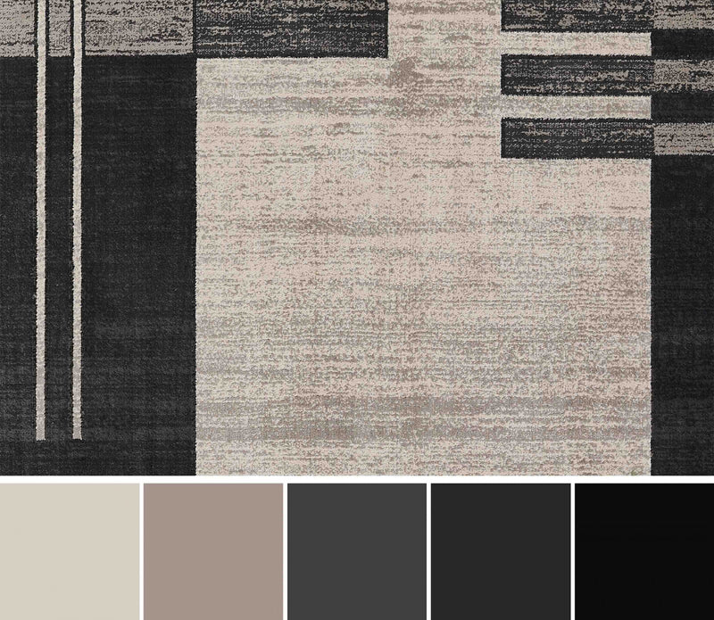 Tapis Contemporain Sorelle 8'11\" x 12'6\" en Gris
