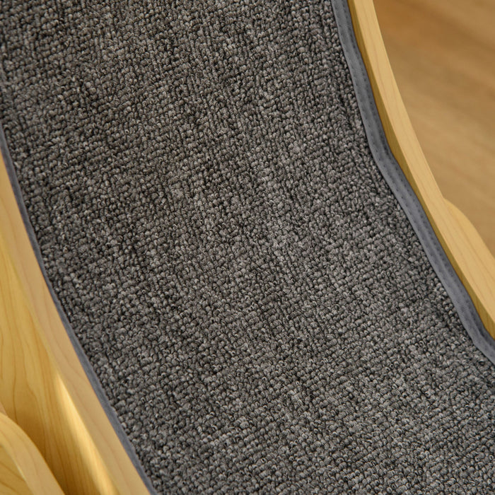 Pawhut Roue De Course Pour Chat, Tapis Roulant D'exercice Pour Chat Avec Frein, Tapis De Course En Moquette, Appareil De Perte De Poids Pour Animaux De Compagnie, Naturel