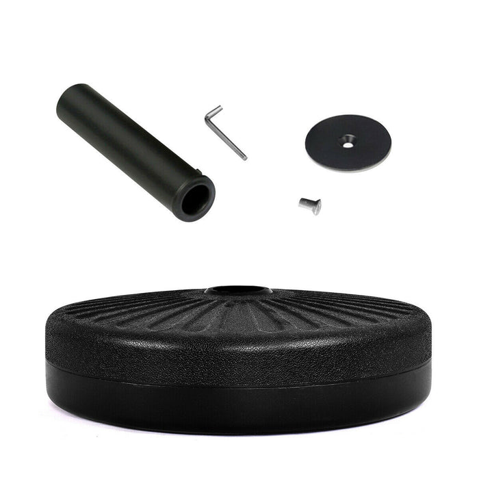 Costway Pied de parasol rond 20'' 23L rempli d'eau pour mobilier de patio auto-remplissage