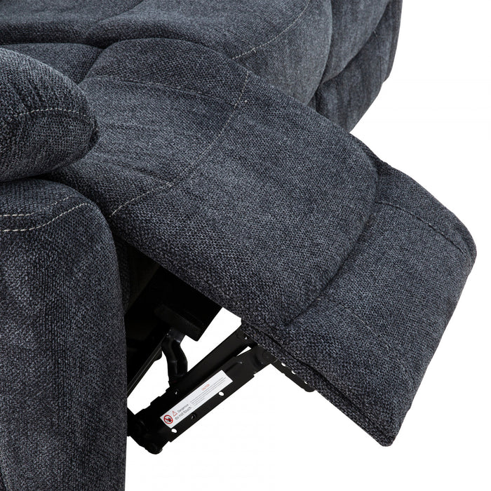 Sofa inclinable manuel Renner de 80 po rembourre avec levier - Gris fonce