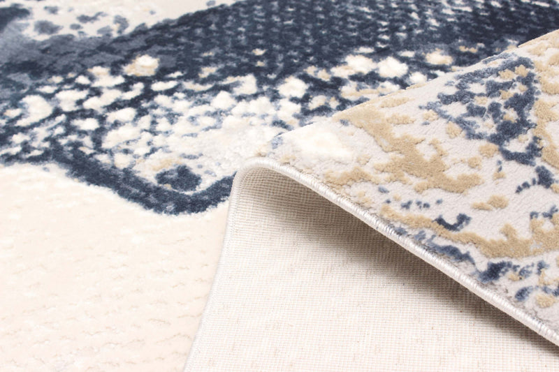 Tapis Contemporain/Moderne Bloom 5'0\" x 8'0\" en Bleu