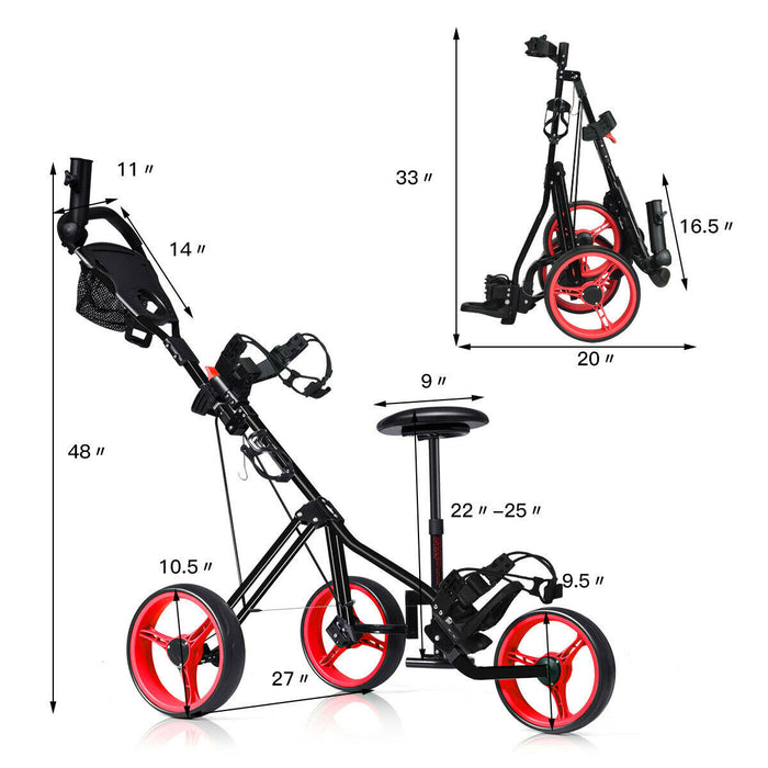 Chariot De Golf 3 Roues