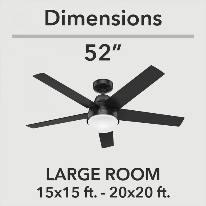 Ventilateur de plafond Aerodyne avec luminaire - Noir