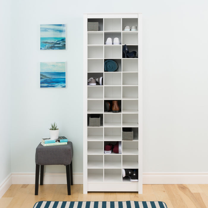 Support de rangement pour 36 paires de chaussures - blanc