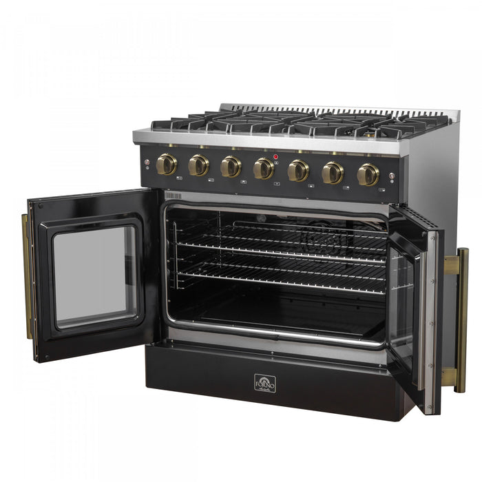 Cuisiniere a gaz noire Galiano 36 pouces, 4,32 pi³ – FFSGS6444-36BLK