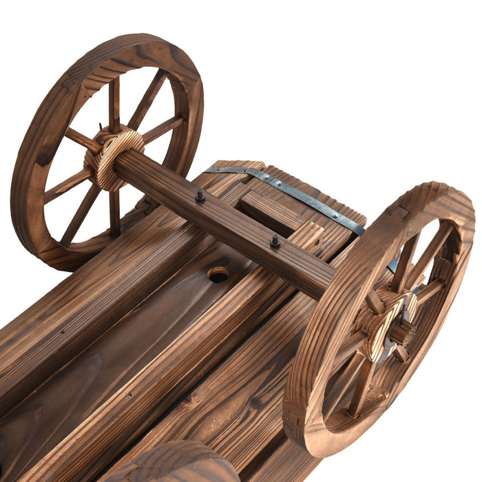 Jardiniere En Bois En Forme De Charrette Costway