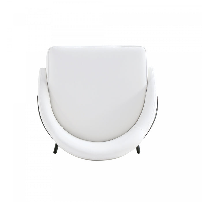 Tabouret de bar moderne en metal et tissu Gracie, blanc et noir - Lot de 2