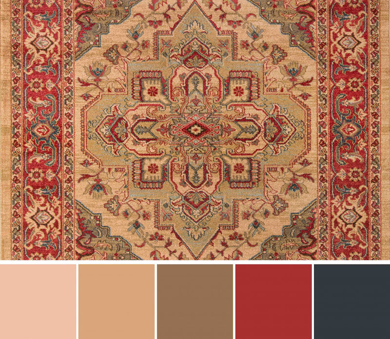 Tapis Traditionnel Lux 9'3\" x 12'6\" en Ivoire