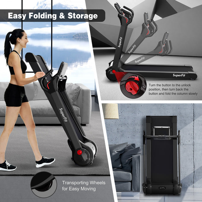 Tapis De Course Pliable 2,25cv Superfit Avec Haut-parleur Bluetooth