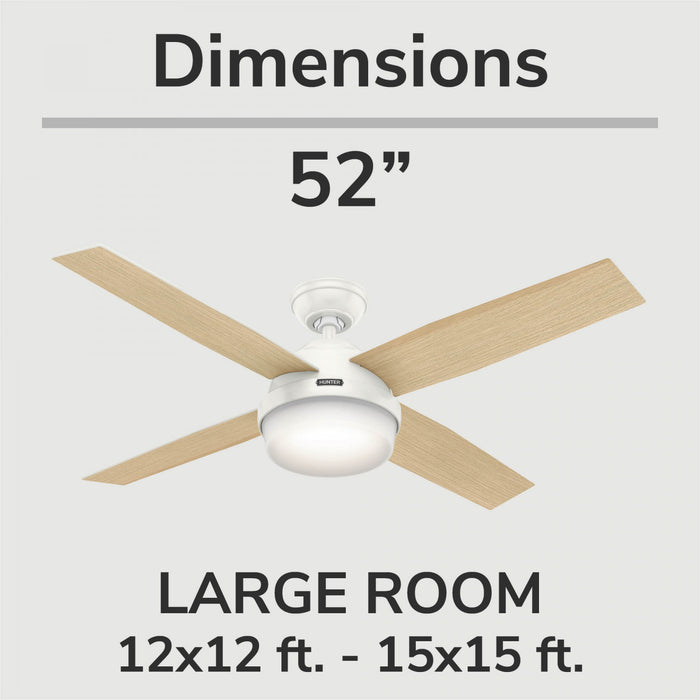 Ventilateur de plafond Dempsey avec luminaire - Blanc