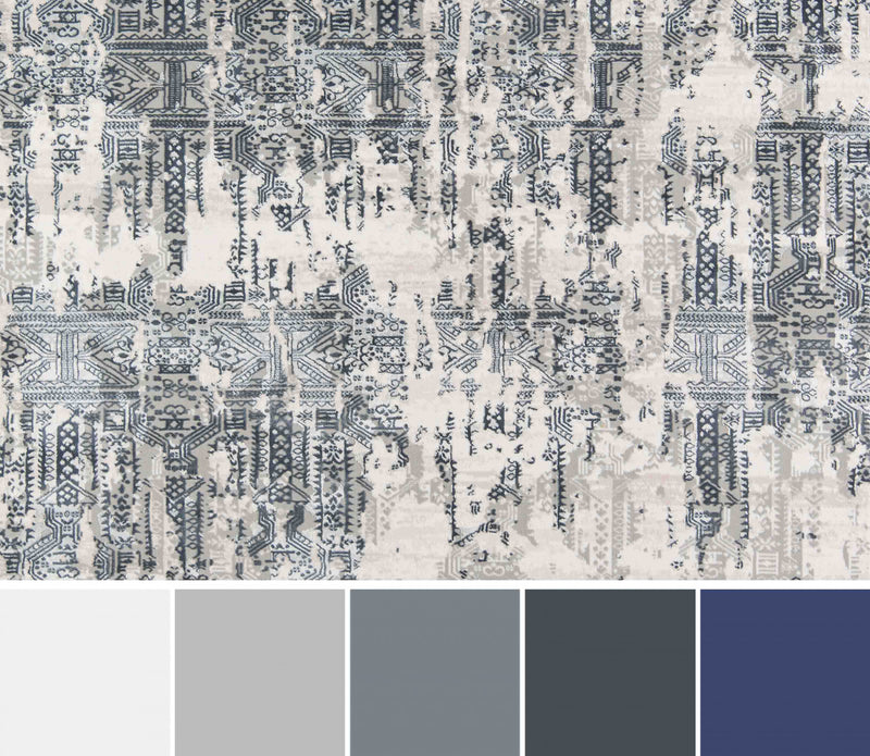 Tapis Traditionnel Claudia 7'9\" x 9'10\" en Gris