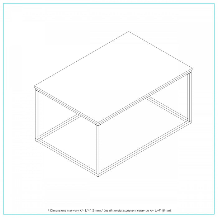 Terra Table Basse Rectangulaire avec Plateau en Marbre