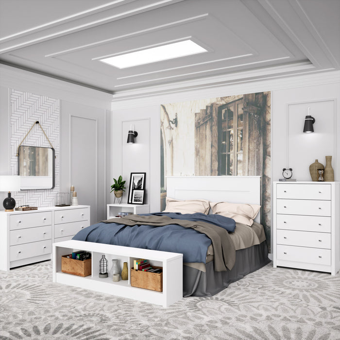 Banc de rangement Calla - blanc