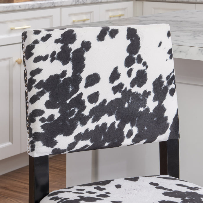 Tabouret Corey Udder Madness de hauteur comptoir en tissu - noir