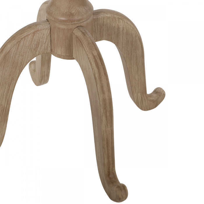 Table D’appoint Traditionnelle Roberta Avec Piètement En Pattes D’araignée, Finition Bois Flotté