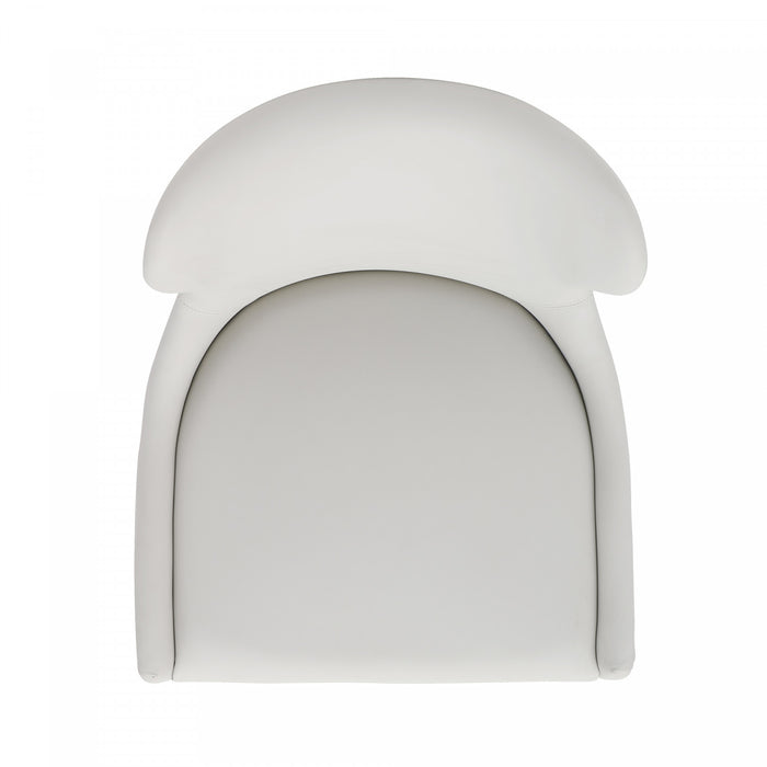 Tabouret de bar Blair moderne en bois avec revetement en tissu blanc - Lot de 3