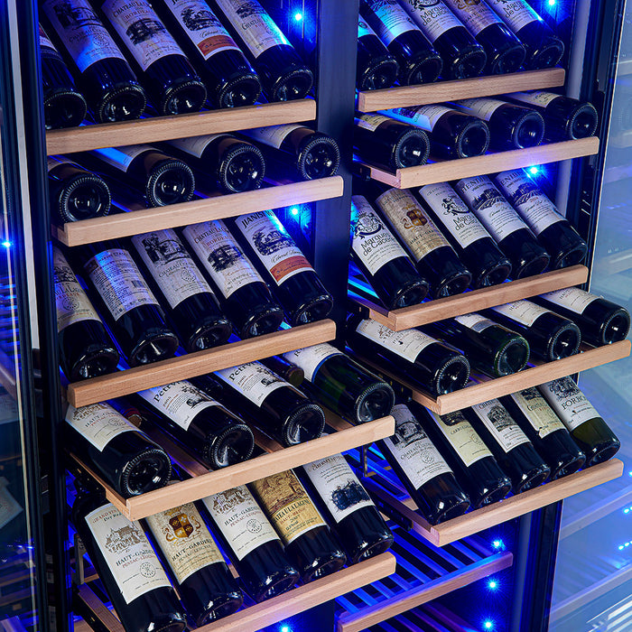Cave a vin Vernazza de 40\" cote a cote a double zone, capacite de 25,07 pi³, en acier inoxydable-FWCDR6642-40S