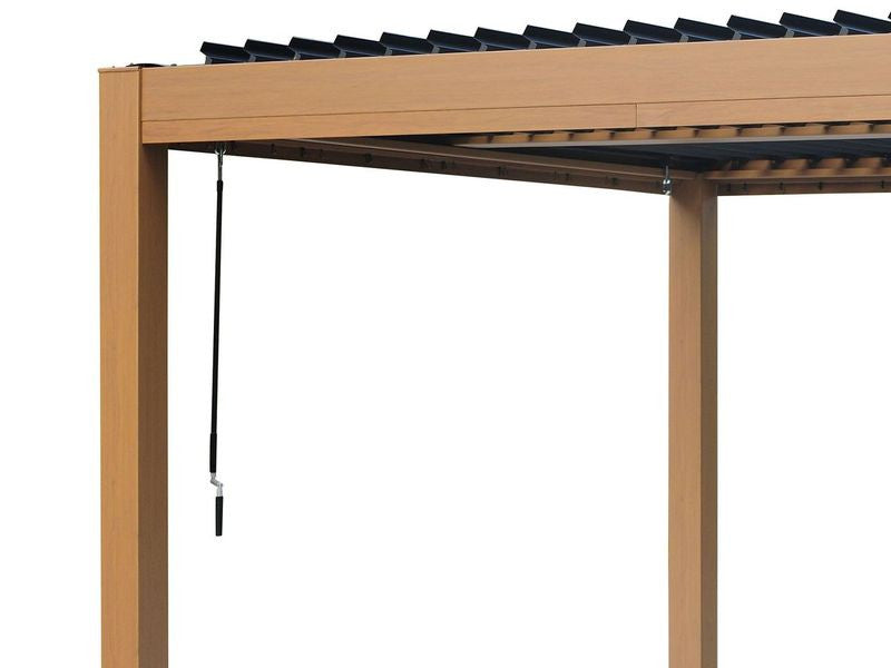 Vikos 10 X10 Pergola En Aluminium Finition Bois