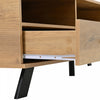 Lucas TV Stand with Storage Drawers and Open Shelving,Natural | Lucas meuble TV – meuble avec tiroirs de rangement et etageres ouvertes, finition naturelle