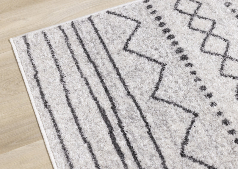Tapis Emmett frise a inspire de tribal gris, 7'10\" x 10'6\"
