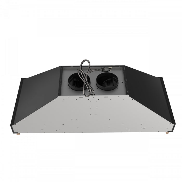 Hotte de cuisiniere murale Venezia de 48 po, noir-FRHWM5503-48BLK